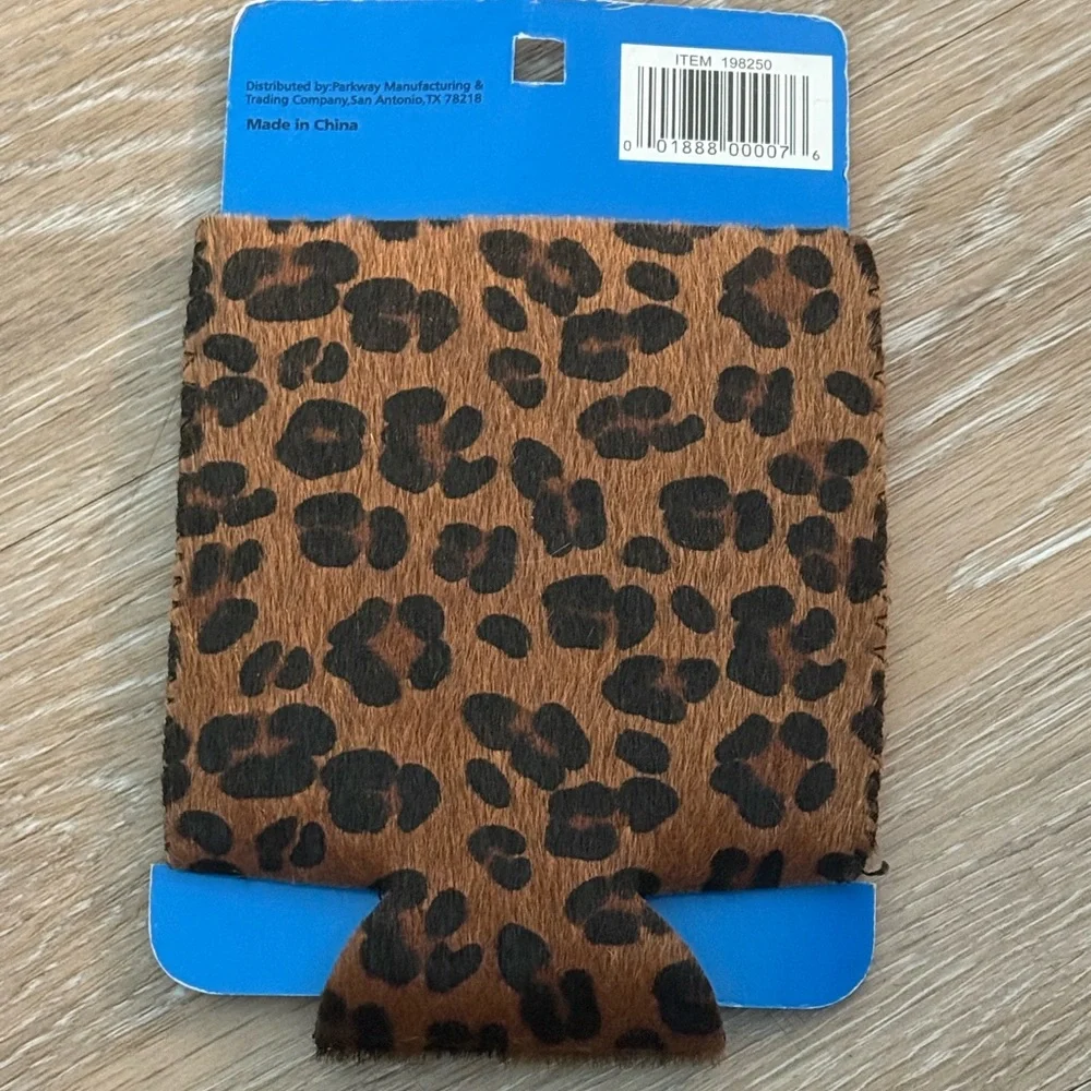 NWT Boutique Can Cooler Koozie Holders Lot of 3 Leopard Blue Camo Zebra